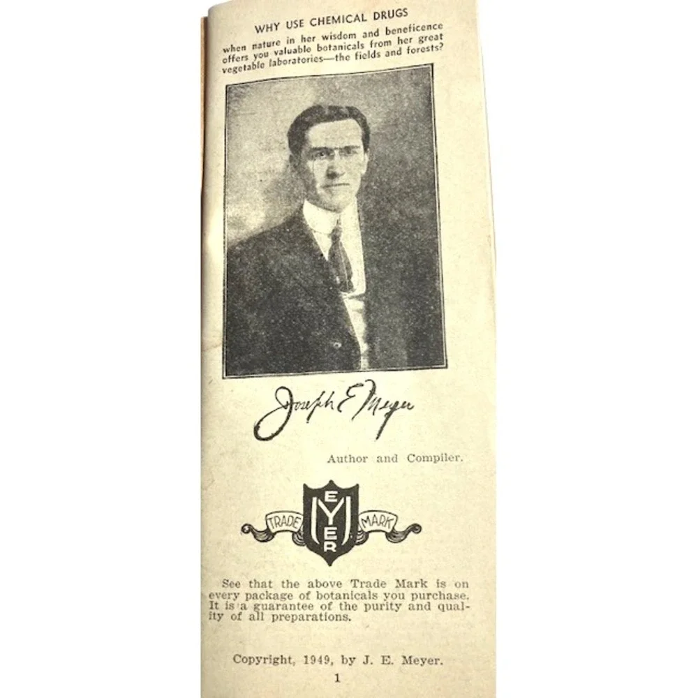 Vintage 1949 Herbal Catalog by Joseph E. Meyer